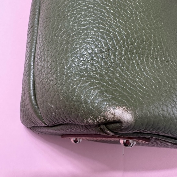 Dooney & Bourke Olive Green and Tan Shoulder Bag - Picture 5 of 9